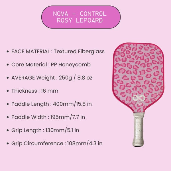 SKYE 匹克球拍 Pickleball paddle-Rosy Leopard
