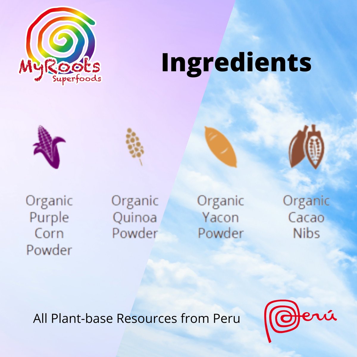 有機藜麥可可紫粟米脆片 Hearty Flakes® Organic Purple Corn, Quinoa, Yacon and Cacao Flakes