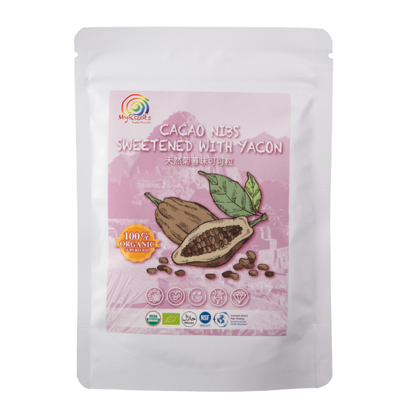有機天然菊薯味可可粒 Organic Cacao Nibs Sweetened with Yacon